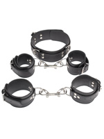 Leather Bondage Set 5 Pieces Black