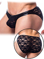 Lace Bikini Bulge Brief Schwarz