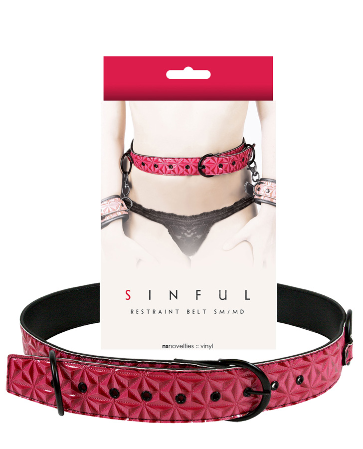 Sinful Restraint Belt S/M Pink