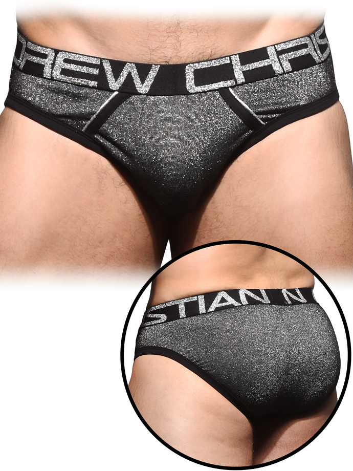 Sparkle Shock Jock Brief - Black