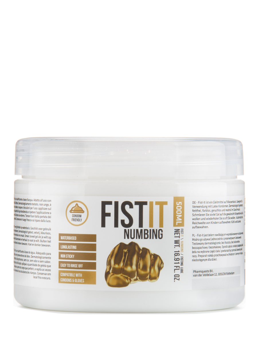 FistIt Numbing Water Based Lubricant 500 ml - Jar