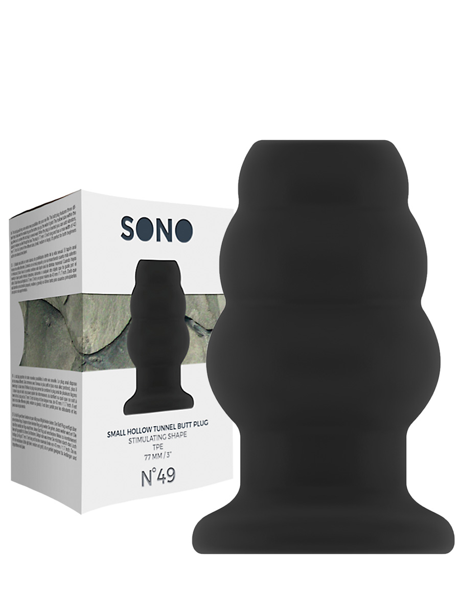 Hollow Tunnel Butt Plug 3 inch schwarz - SONO No.49