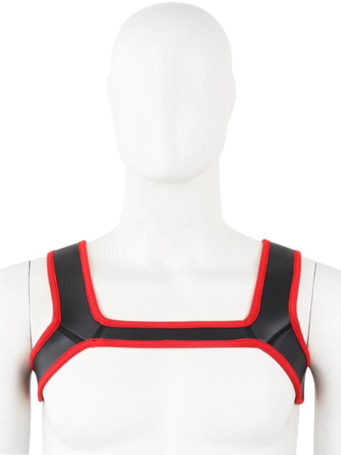 https://www.gayshop69.com/dvds/images/product_images/popup_images/harness-neoprene-shoulder-strap-chest-belt-black-red__1.jpg