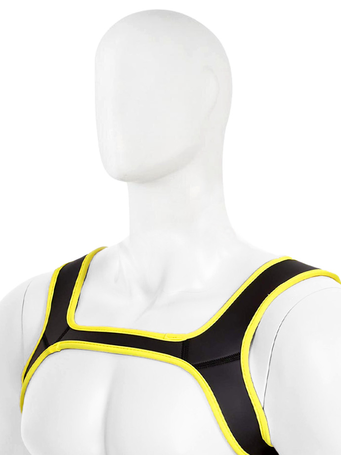 Puppy Play Neoprene Harness - Yellow/Black