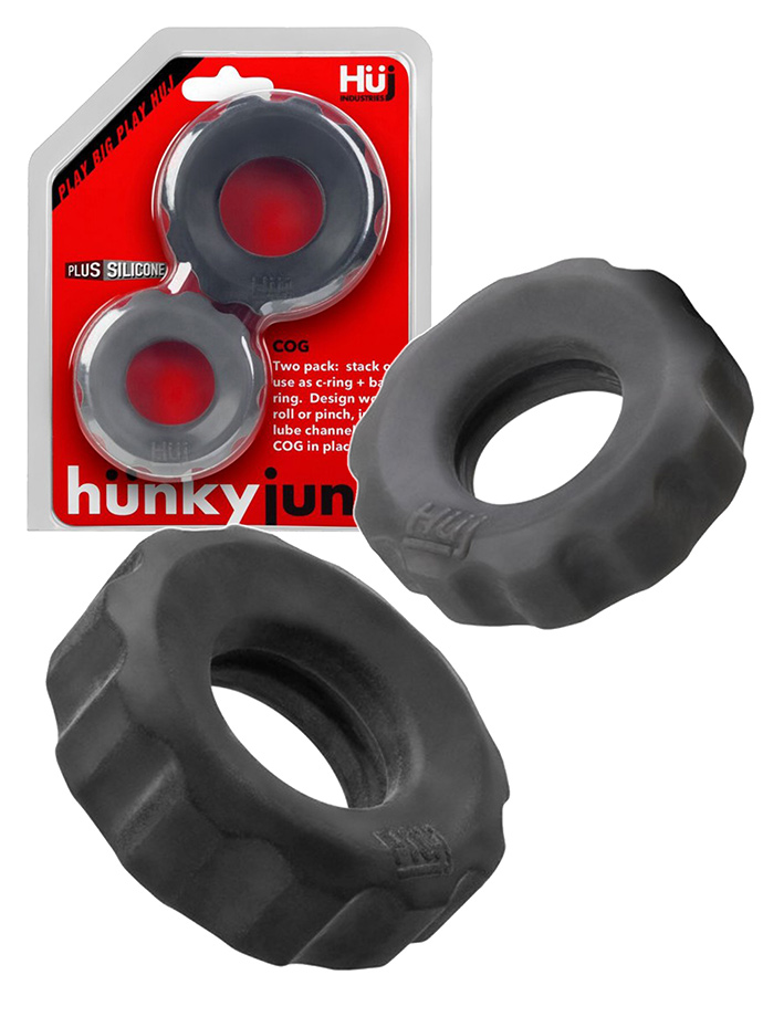 Hnkyjunk - Cog - Cockring Set - Schwarz/Grau