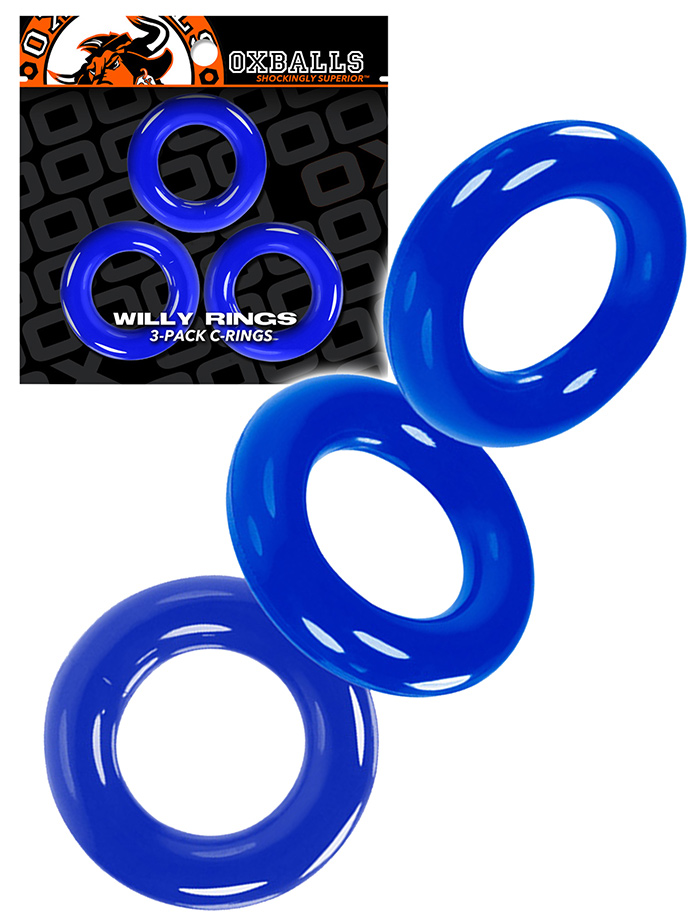 Oxballs Willy Cockrings Triple Set - Blue
