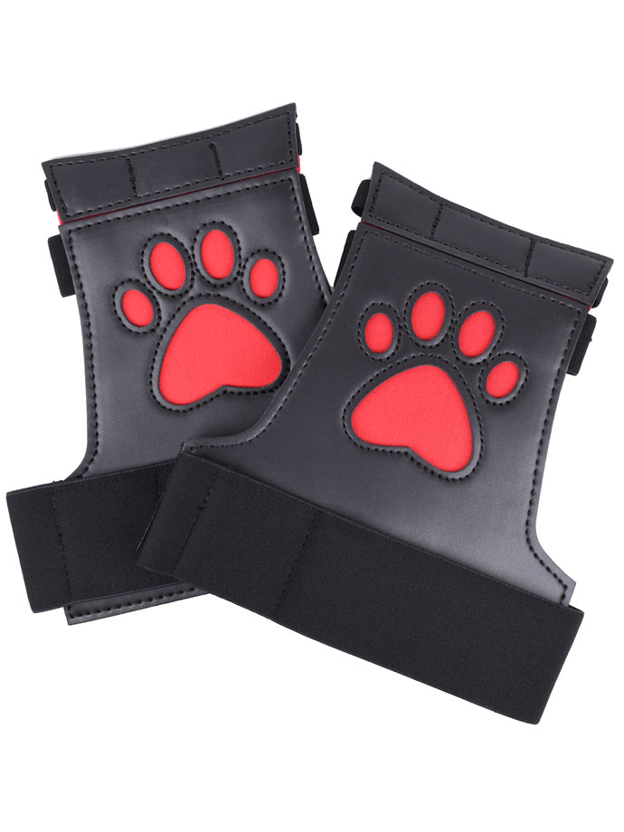 Puppy Play Padded Palm Gloves - Red