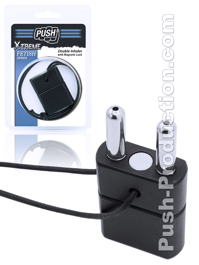 Push Xtreme Fetish - Double Inhaler with Magnetic Lock - Black