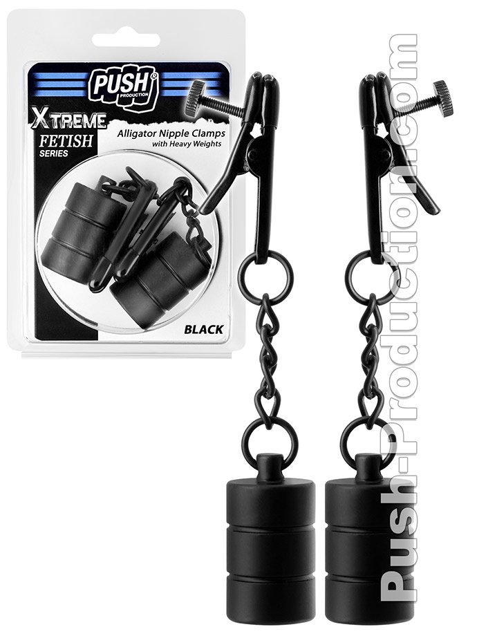 Push Xtreme Fetish - Alligator Nipple Clamps Heavy - Schwarz