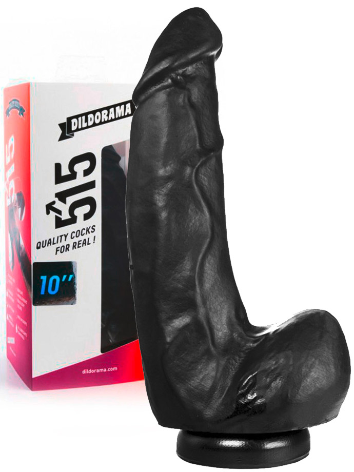 Dildorama 515 line XL Dildo 10 inch Suction - Black