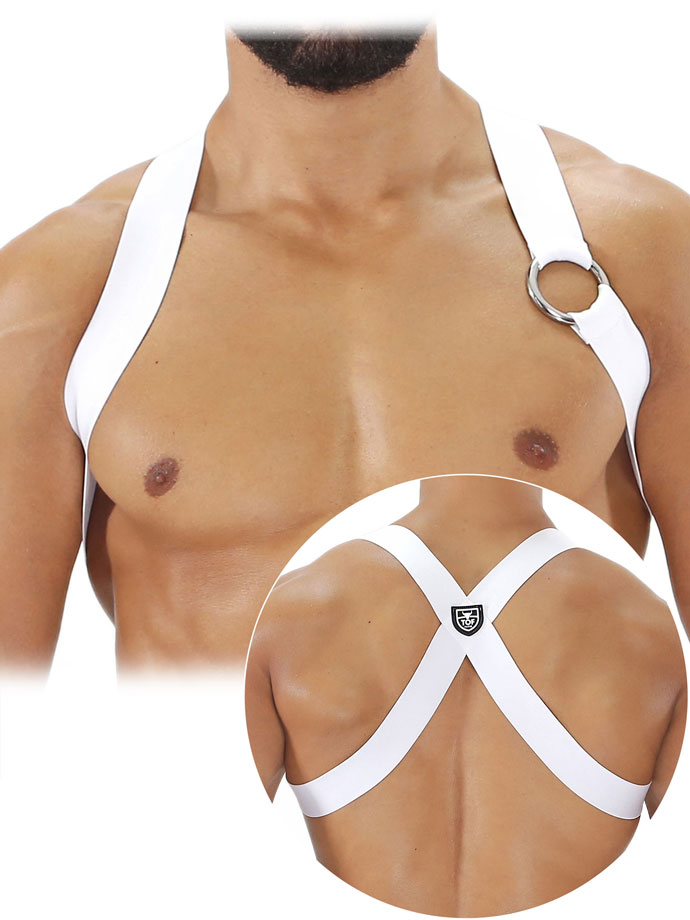 Party Boy Elastic Harness - White