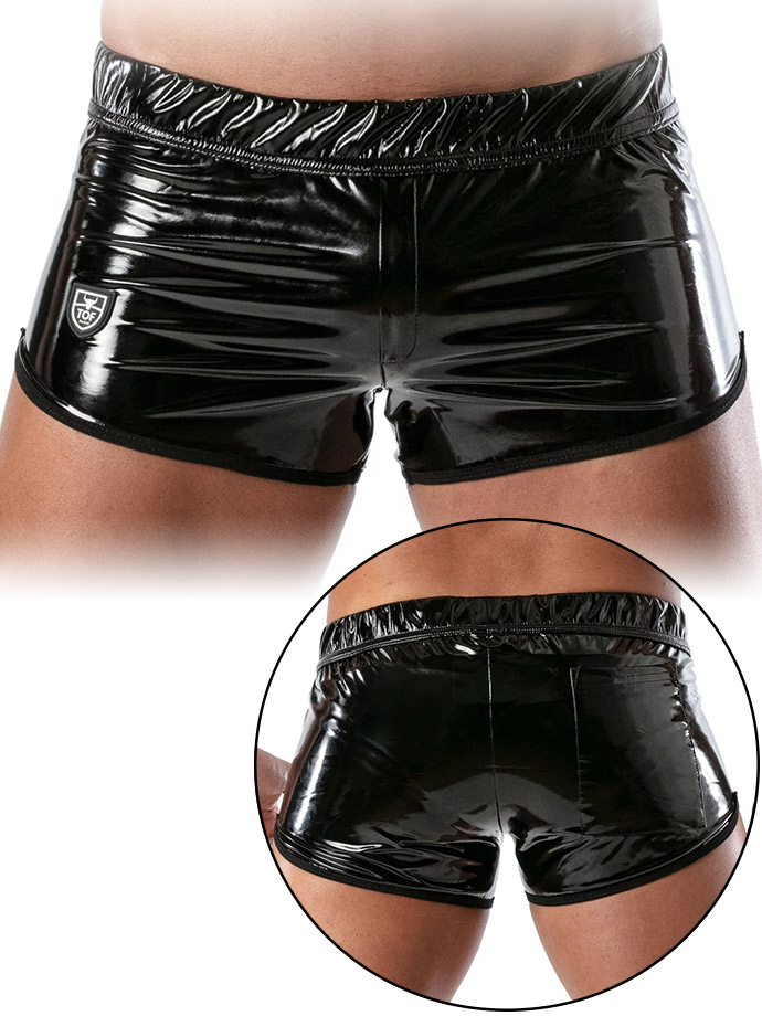 Vinyl Mini-shorts - Black