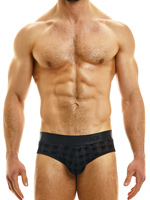 Pied De Poule Classic Brief - Black