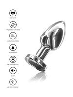 The Glider Vibrating Metal Buttplug Large
