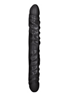 Veined Double Dong 12 inch - Black