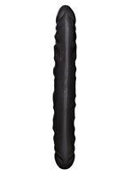 Veined Double Dong 12 inch - Black