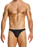 Purled Low Cut Brief - Black