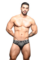 Sparkle Shock Jock Brief - Black