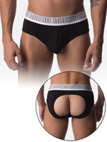 Modal Backless Brief Aoki - black