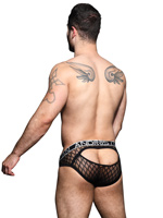 Sexy Lace Eclipse Brief Almost Naked - Black