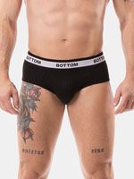 Backless Brief Bottom - black/white
