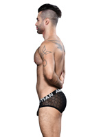 Diamond Mesh Brief Almost Naked - Black