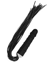 OUCH! Black Whip with Realistic Silicone Dildo
