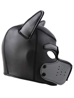 Puppy Play Dog Mask - Black/Grey