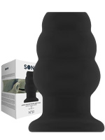 Hollow Tunnel Butt Plug 5 inch black - SONO No.51