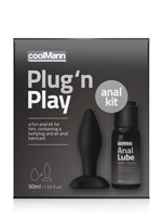 Coolmann Plug'n Play Butt Plug and Lube Set - 50ml