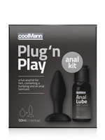 Coolmann Plug'n Play Butt Plug und Gleitgel Set - 50ml