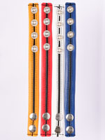 Hard Power Leder Penisring verstellbar - blau