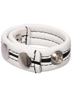 Hard Power Leder Penisring verstellbar - weiss