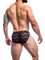 Lace Bikini Bulge Brief Black