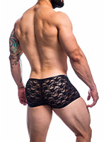 Lace Trunk Boxer Black