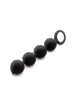 Short Silicone Anal Beads - Black
