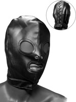 Fetish Hood with Eye & Mouth holes - Black