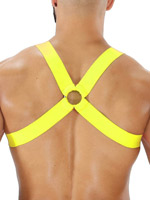 Fetish Elastic Harness - Neon Yellow