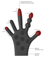 FistIt Silikon Stimulations Handschuh - Schwarz