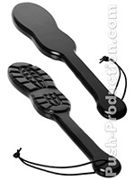 Boot Shaped Heavy Wooden Paddle - schwarz