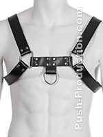 Echtledergeschirr BDSM Top Harness - Schwarz