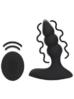 Beaded Vibrating Anal Plug with Remote Control