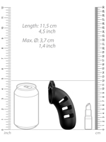 ManCage Peniskfig Model 21 aus Silikon - Schwarz