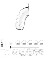 ManCage Cock Cage Model 16 with Dilator - Transparent