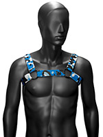 Neopren Harness - Blau Camouflage