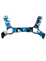 Neopren Harness - Blau Camouflage