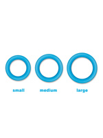 Firefly - Glow in the Dark Cockring Blue - Large