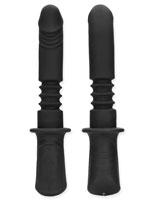 Handheld Silicone Vibrating and Thrusting Dildo