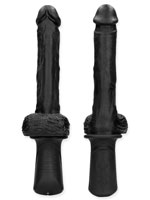 Handheld Liquid Silicone Vibrating and Thrusting Dildo