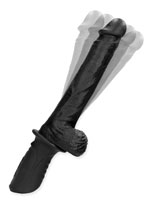 Handheld Liquid Silicone Vibrating and Thrusting Dildo